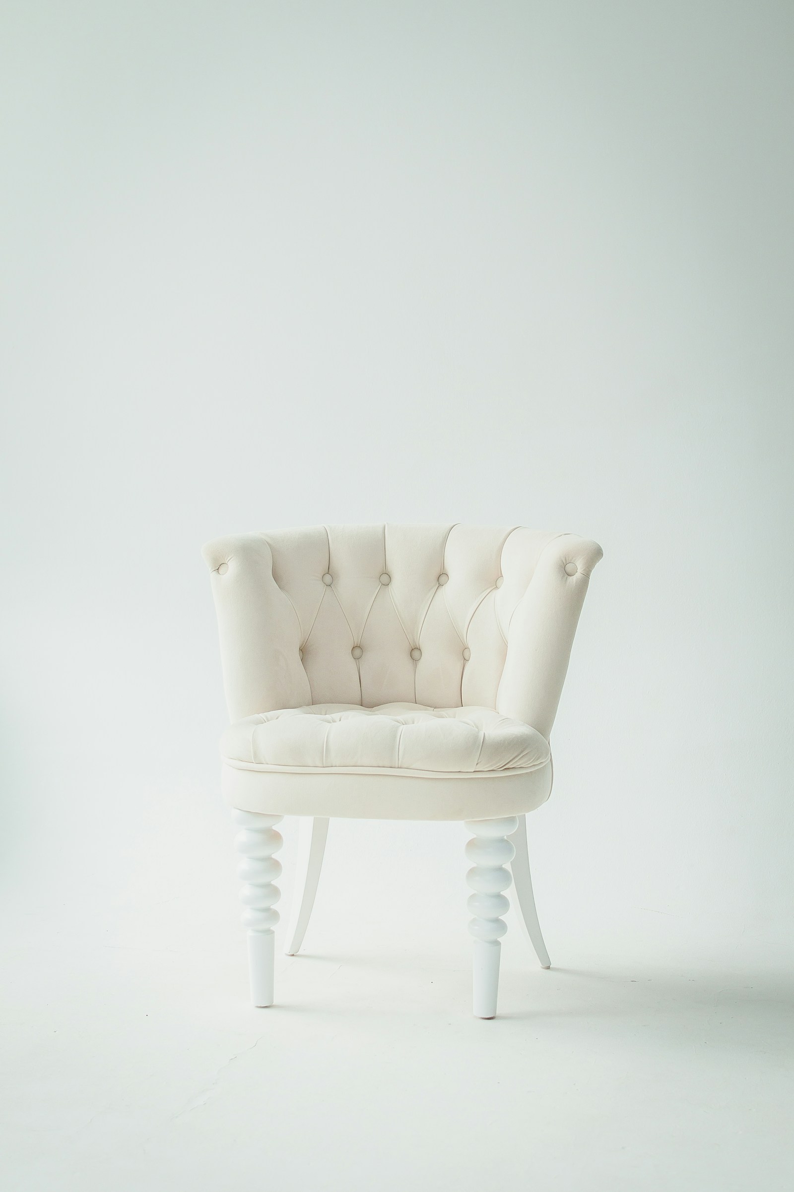 Cream upholstered chair